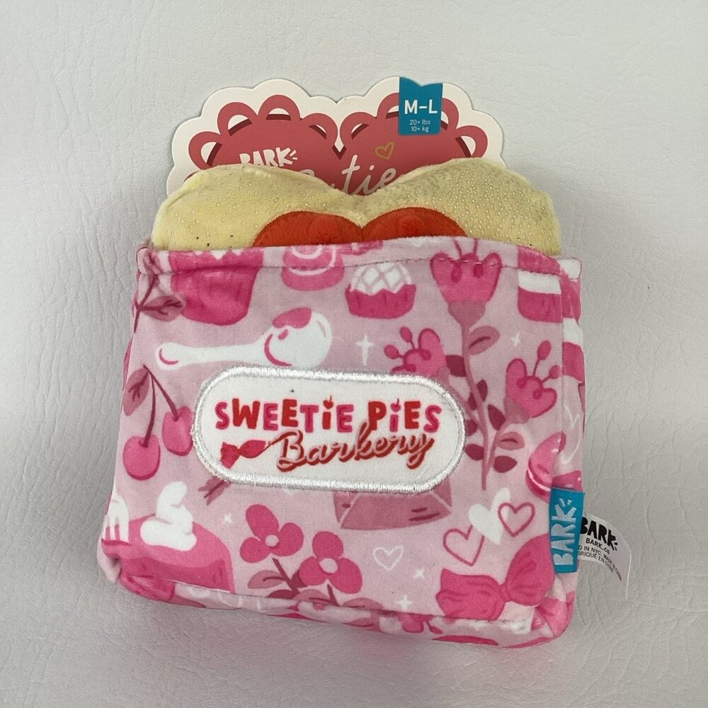 Bark Box Plush Dog Pet Toy Crinkle Squeaker Cutie Cookie Sweetie Pie Barkery